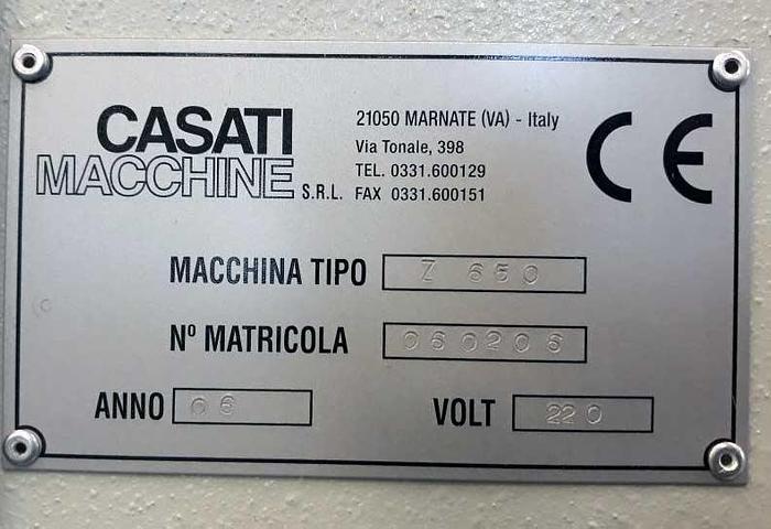 Used 2006 Casati Macchine S.R. L Z650