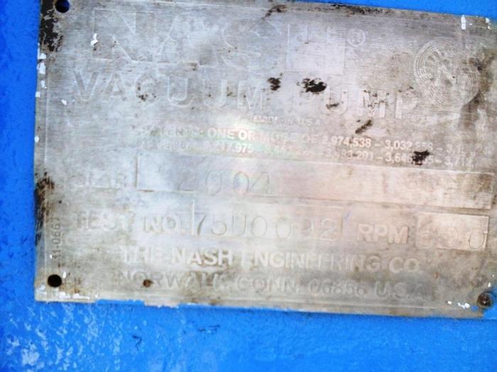 Used NASH CL2001 VACUUM PUMP 2000 CFM