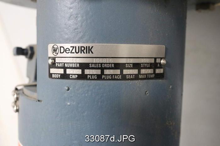 Unused Dezurik 9622366 12" Basis Weight Valve #33087