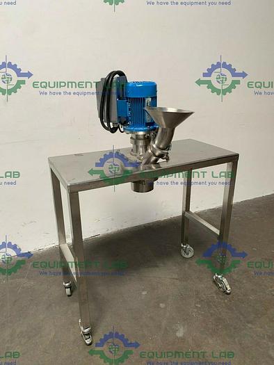Used Custom Stainless Steel Lab Mill w/ Alpak Induction 1 HP Motor on SS Rolling Cart