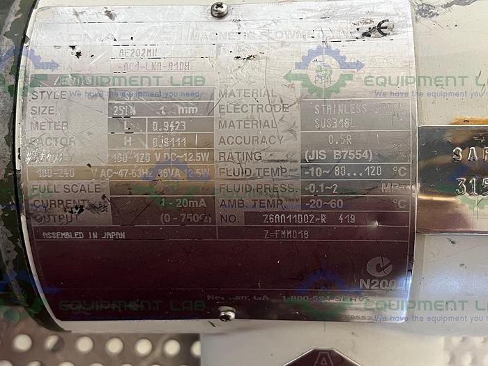 Used Yokogawa Admag AE AE202MH Magnetic Flowmeter 100-240 VAC