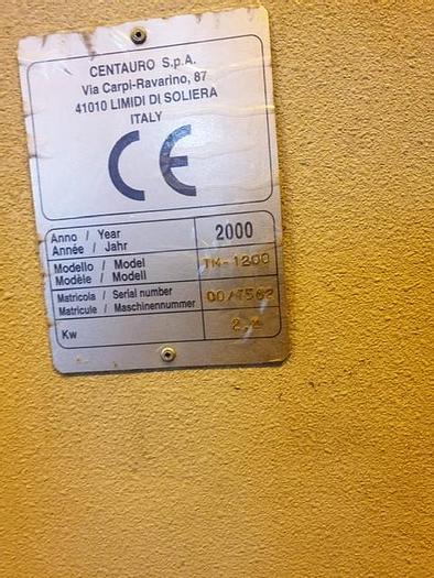 Used 2000 Centauro TM-1200 Wood Turning Lathe