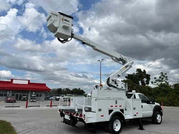 Used Altec AT40-MH, 45 ft, Articulating & Telescopic Material Handling Bucket Boom on 2016 Ford F550 Reg Cab Utility Truck - C34696