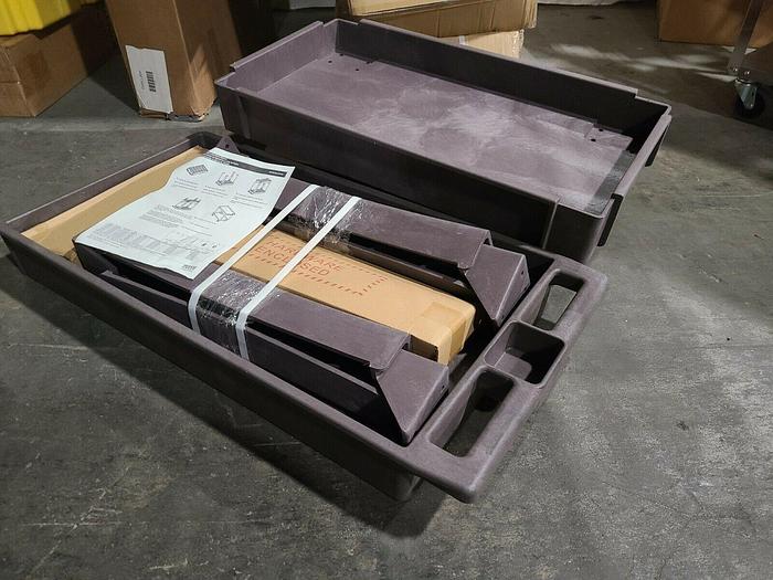 Used Grainger 5UTH8 Lipped Shelf Rolling Cart NEW IN BOX! 4 Available Dark Gray