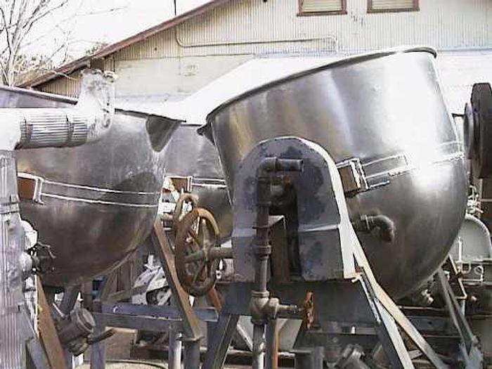 Used Kettle, 150 Gallon, S/st, Jkt, Tilt, (2) #C447575