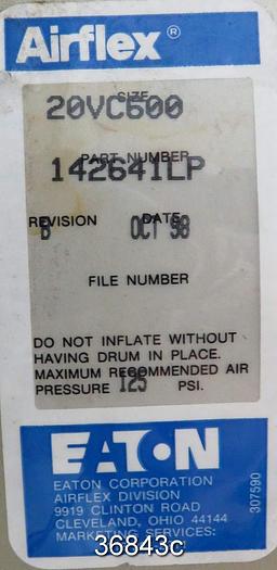 Used Eaton 20VC600 Airflex Clutch #36843