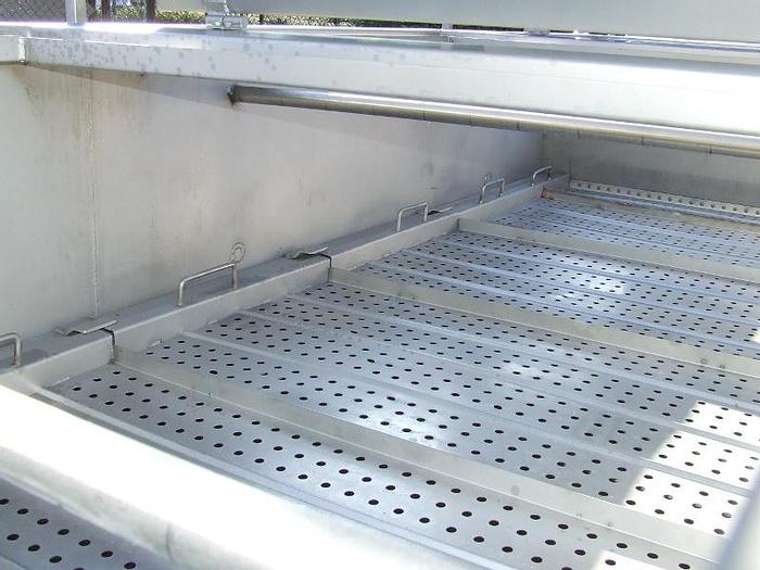 Used Blanszownik taśmowy "MEYN" z górnym dociskiem dla produktu