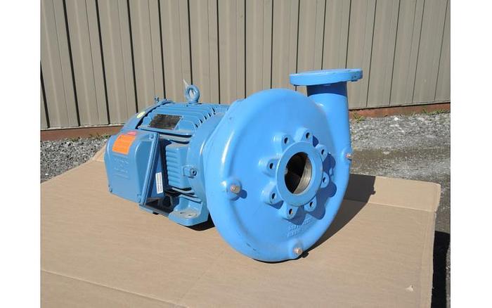 Used USED GOULDS CENTRIFUGAL PUMP, 4" X 3" INLET & OUTLET, CAST IRON
