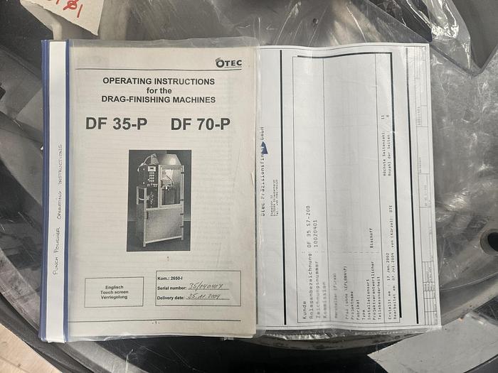 Used Otec DF 35 Drag Finishing Machine