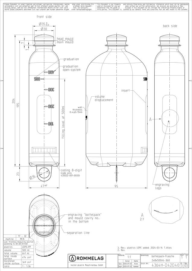 Used 2022 Rommelag 360 Blow-Fill-Seal Machine With Cap Welder
