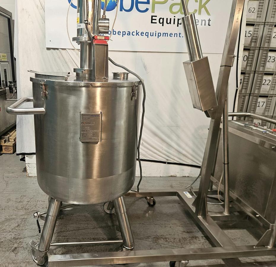 Used Provel SSEM-75 Tablet Film Coating Mixer Vessel & Lifting Hoist