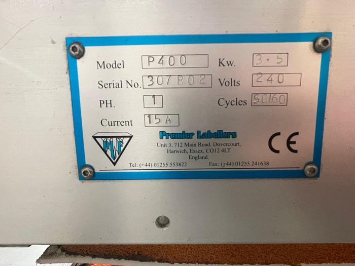 Used Premier P400 Wrap Labeller
