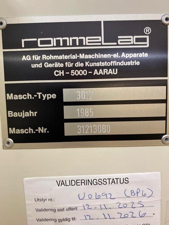 Used Rommelag Bottelpack 3012 Blow-Fill-Seal Machine