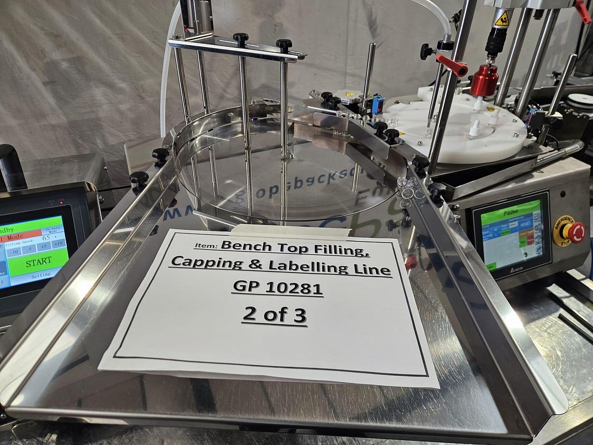 Used Bench Top Filling, Capping & Labelling Line