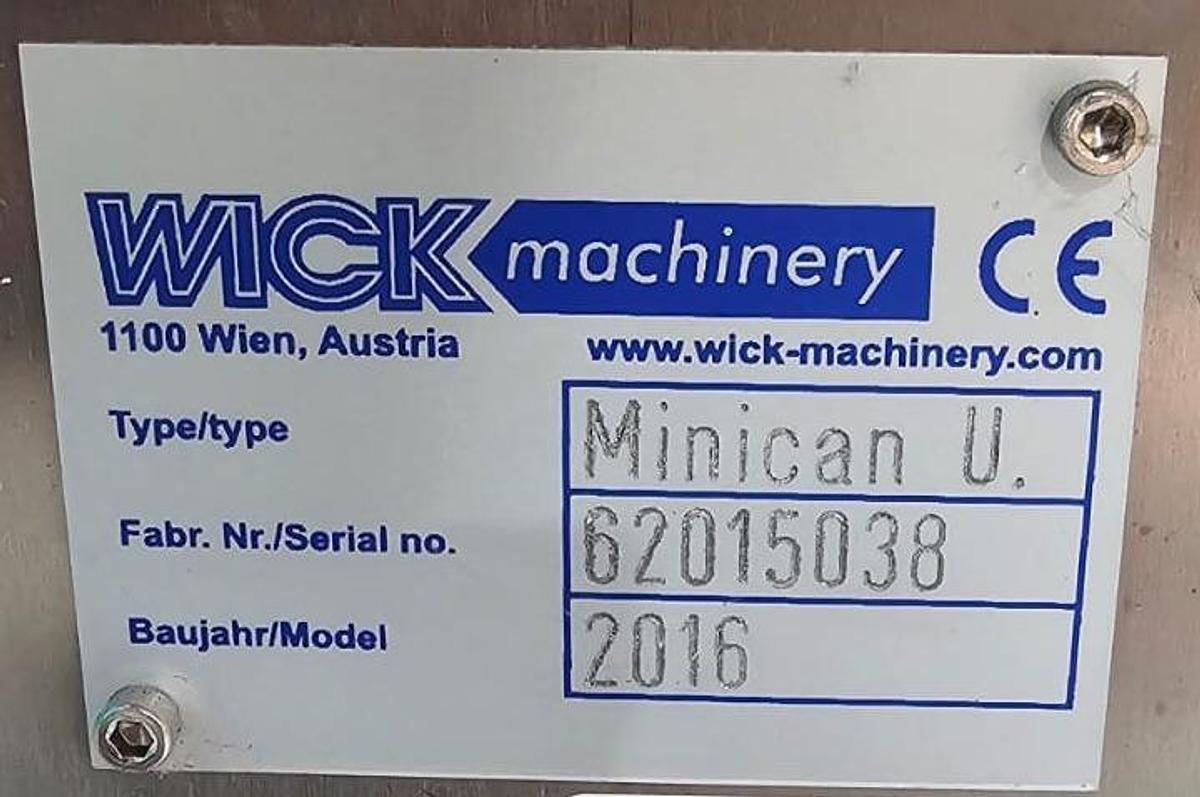 Used Wick Minican Universal Test Tube Filler, Capper & Labeller