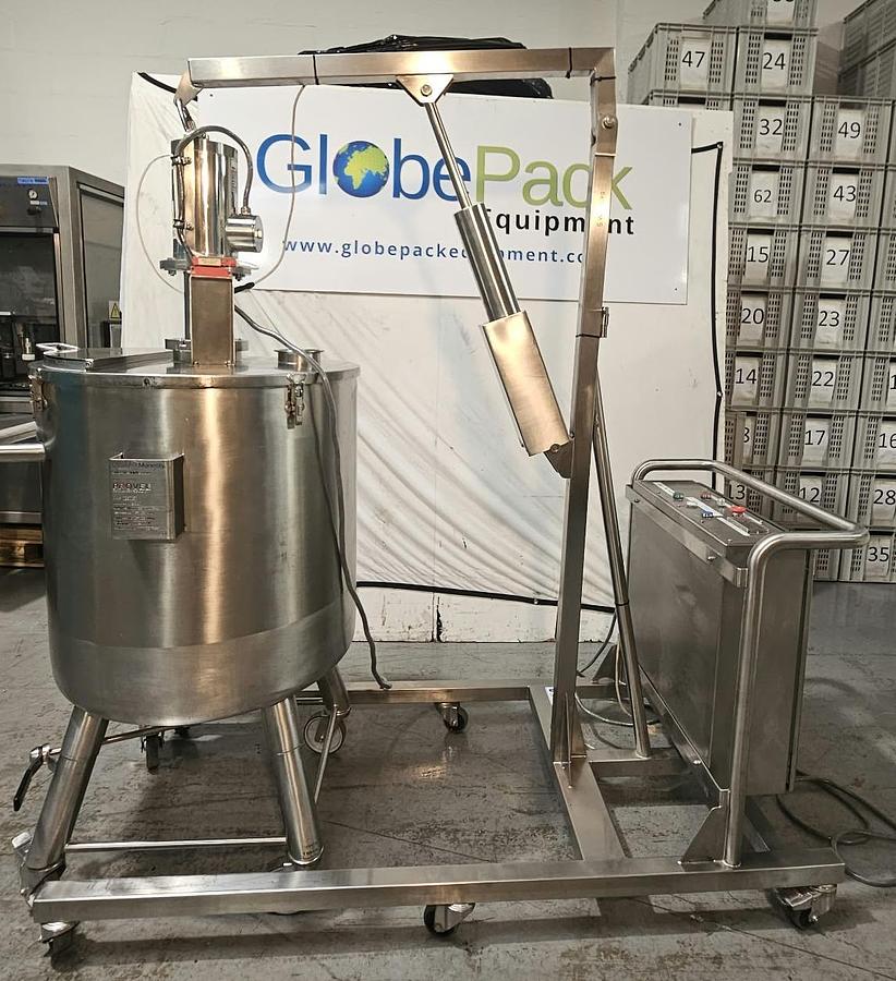 Used Provel SSEM-75 Tablet Film Coating Mixer Vessel & Lifting Hoist