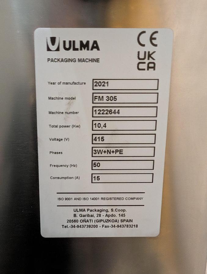 Ulma FM 305 Flow Wrapper