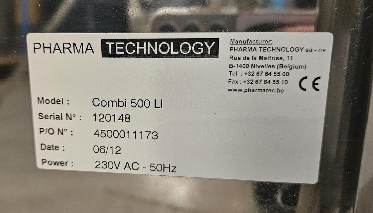 Used Pharmatec Combi 500 LI Deduster & Metal Detector