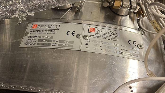 Used De Lama DLOM-HP Double Door Autoclave