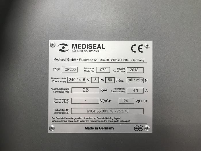 Used Mediseal (Klockner) CP200 Blister Packer