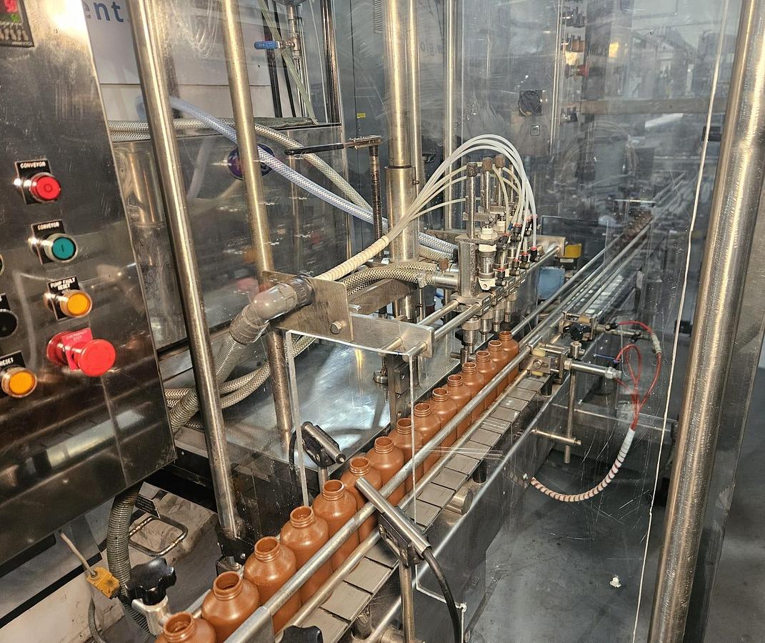 Used King 4 Head Liquid Filling & Capping Line