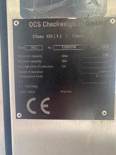 Used OCS Checkweigher
