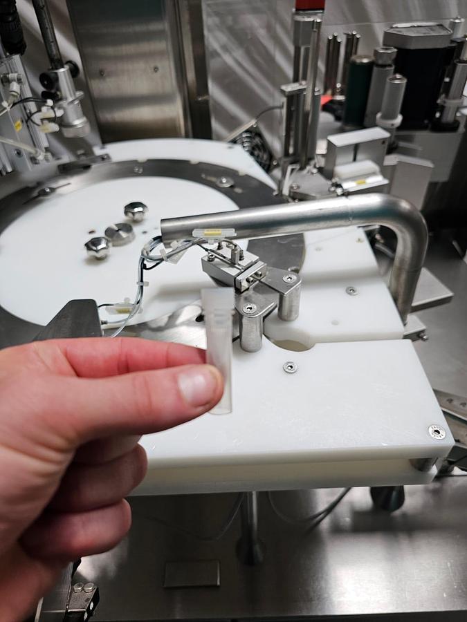 Used Wick Minican Universal Test Tube Filler, Capper & Labeller