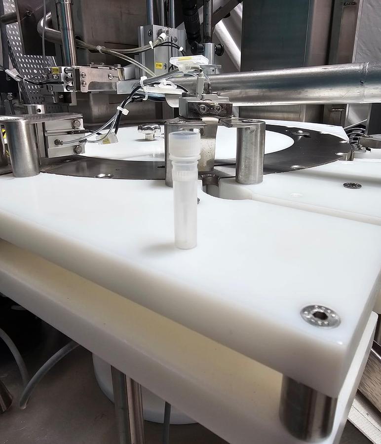 Used Wick Minican Universal Test Tube Filler, Capper & Labeller