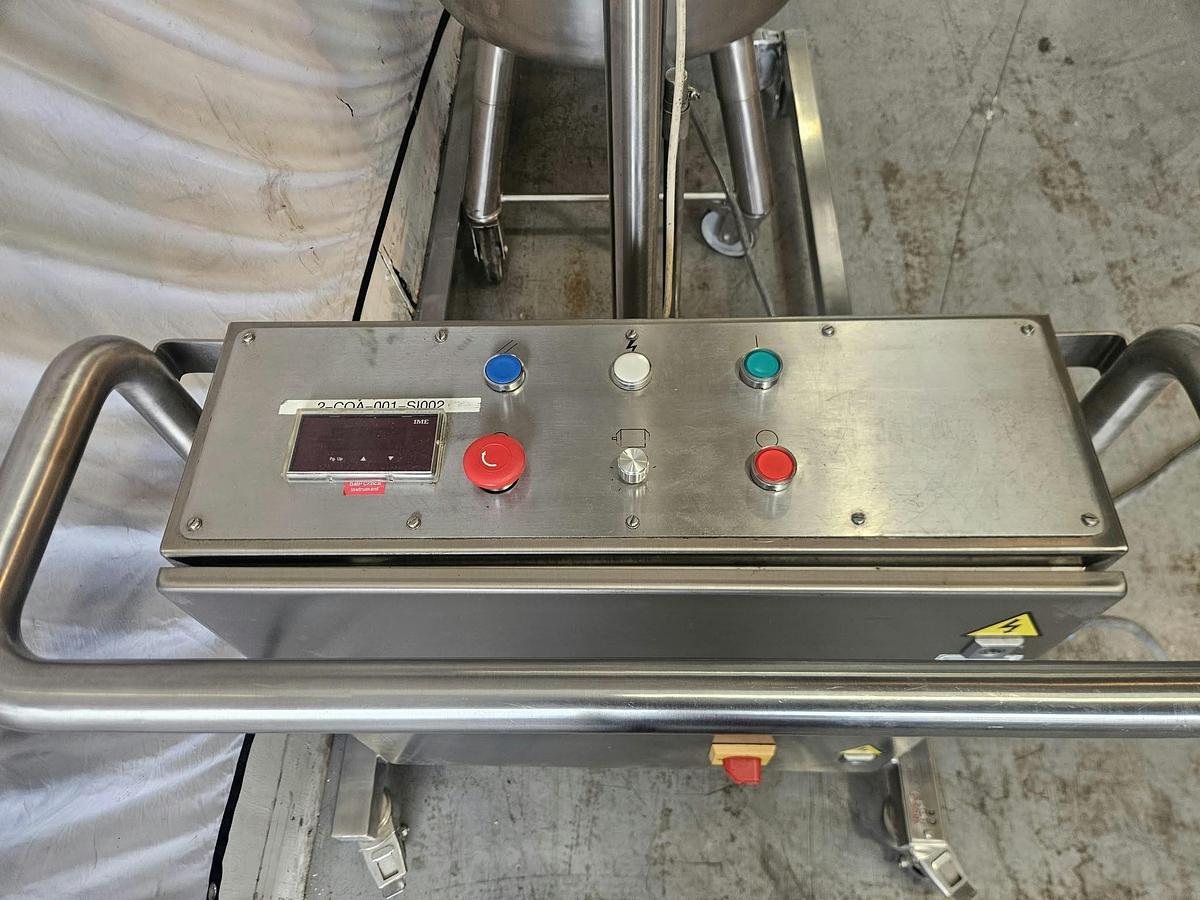 Used Provel SSEM-75 Tablet Film Coating Mixer Vessel & Lifting Hoist