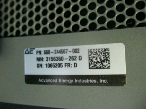 Used ADVANCED ENERGY 3156360-262 HF Paramount 6013 RF Generator