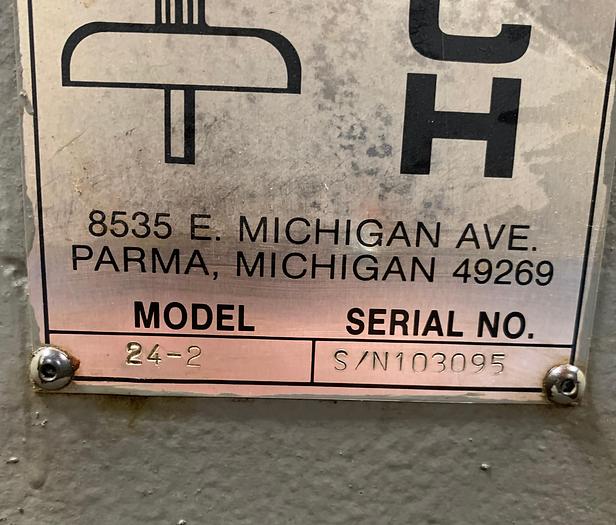 Used PARMA HYDRAULIC VERTICAL HIGH SPEED BROACHING MACHINE 2 TON 24" STROKE