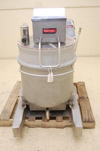 Used Fuerpla Vacuum Planetary Kneader/Mixer, 160 KG, (2) Trolleys & Rocasa Column lift, new 2004