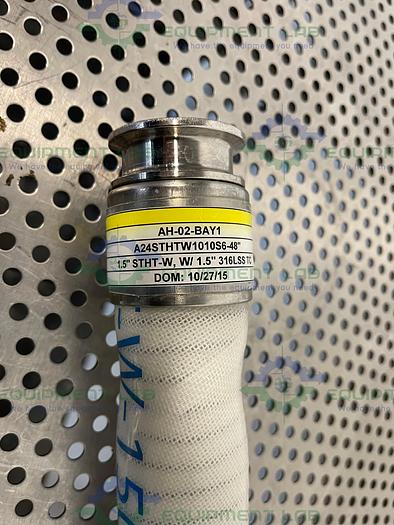 Used Saint Gobain  STHT-W-1500 48" Silicone Hose w/ 1 1/2" Sanitary Fitting