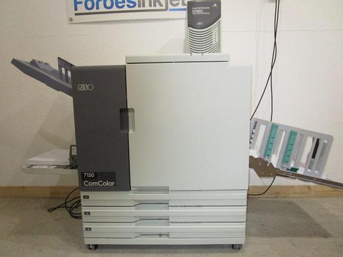 Used Riso ComColor 7150 X1 Full Color Printer with IS950C RIP Print Controller and Wide Stacking Tray