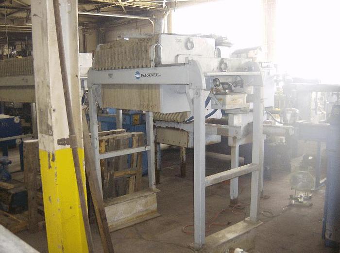 Used 5 CU. FT. 630 MM DIAGENEX FILTER PRESS – C.G.R. – AUTOMATIC – #6618