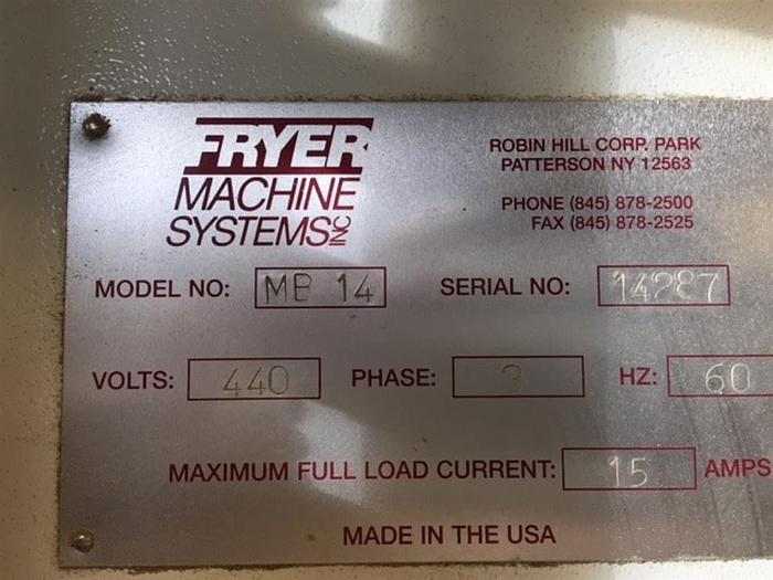 Used 2004 Fryer MB-14