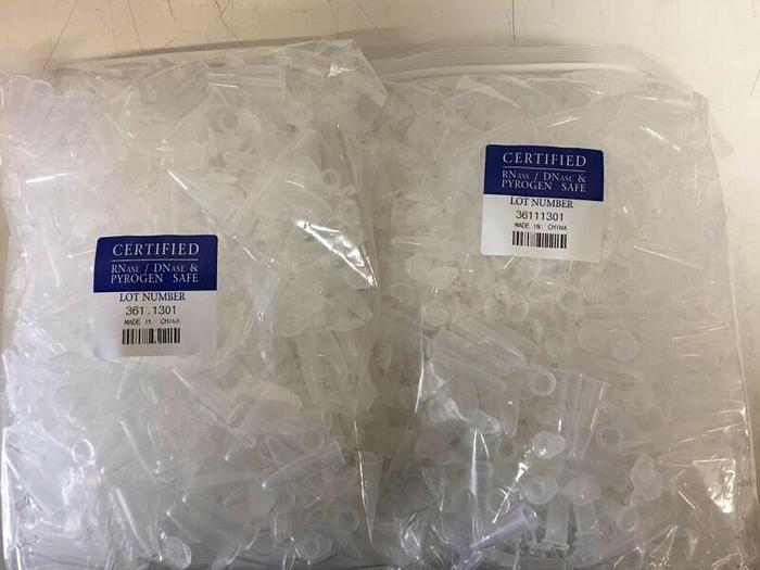 Used E&K 280060 0.6mL Accuflow Snap-Cap Microtubes 1000/BOX