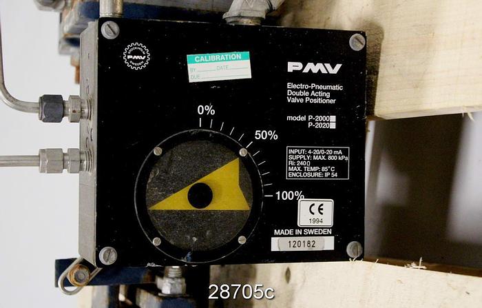 Used Fabri  4" Air Operated V-Port Valve #28705