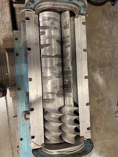 Used 5" x 36" TELEDYNE READCO TWIN SCREW PROCESSOR  - 150 PSI @ 600 DEG. F JACKET