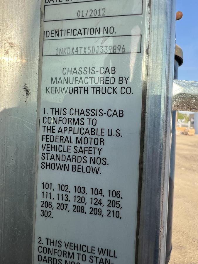 Used 2012 Kenworth T800