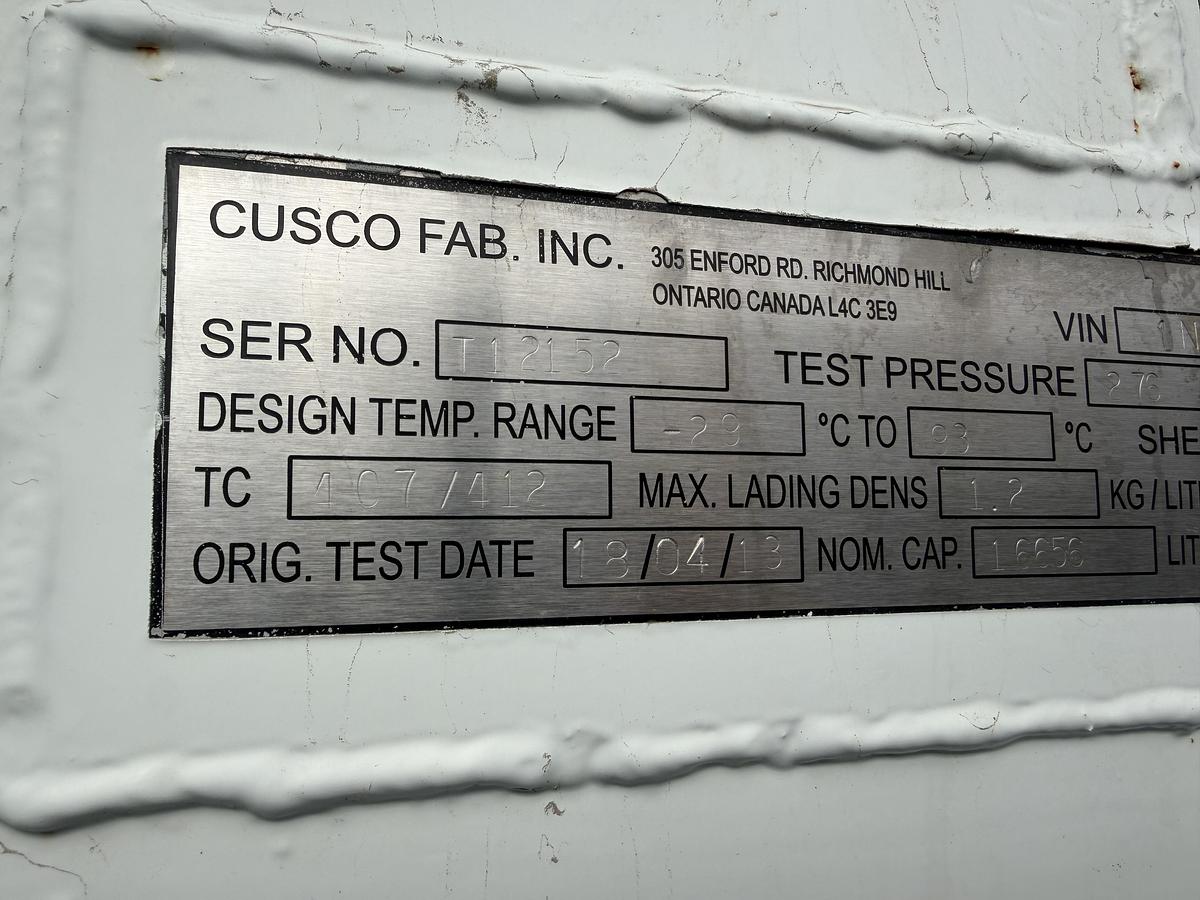 Used 2014 CUSCO DOT 110BBL PETERBILT 367