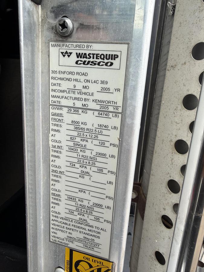 Used 2006 TURBO VAC KENWORTH T800