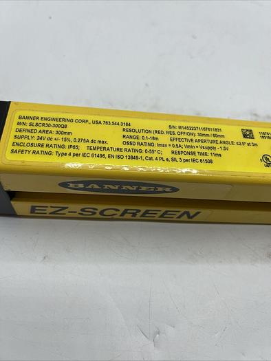 Used Banner SLSCR30-300Q8 Light Curtain Ez Screen Receiver