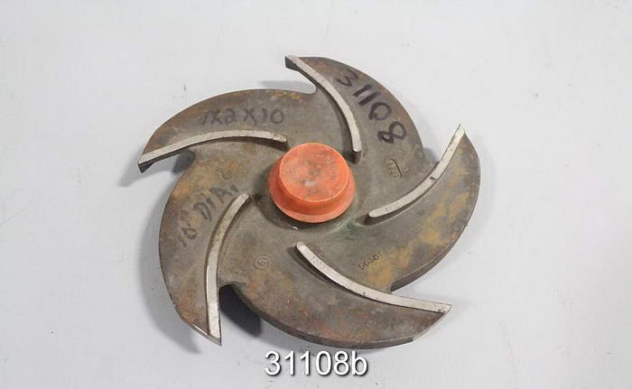 Used Goulds 3196 1x2x10 5 Vane Pump Impeller #31108