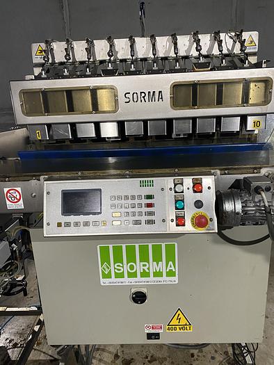Used 2004 Sorma weighing and punnet filling line PC10 & ACM115