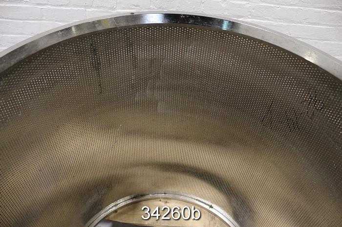 Used Bird 60 Pressure Screen Inner Basket, .094" Holes #34260