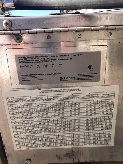 Used 2013 LIEBERT DDNT-940A 8 FAN DRY COOLER