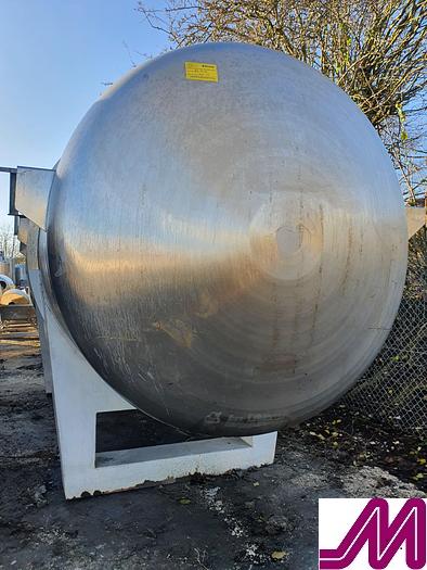 Used 1990 20,000 Litre Bibbys 316 Stainless Steel Horizontal Tank