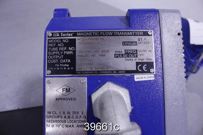 Used Foxboro IMT25-PEATB10N I/A Series Magnetic Flow Transmitter #39661