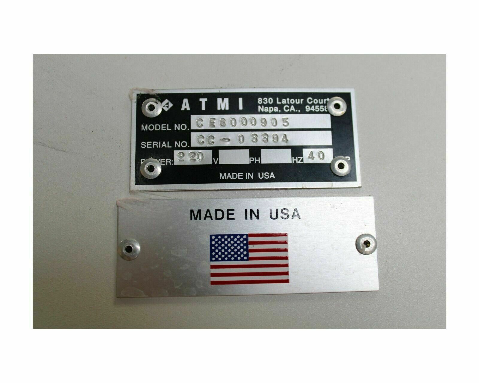 Used ATMI CE6000905 CONTROLLED DECOMPOSITION AND OXIDATION UNIT (CDO) 863